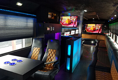 party bus interior