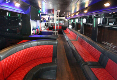 interior of our broader party buses