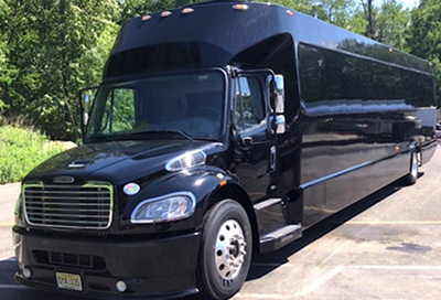 exterior look of a limo bus